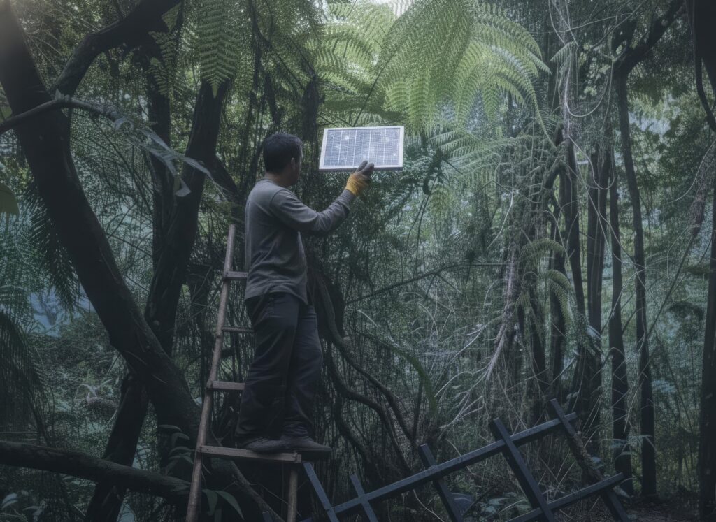 installation des panneaux solaires